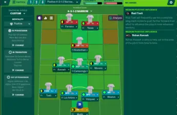 Carrilero tactic on football manager