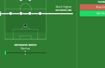 Defensive width in football manager