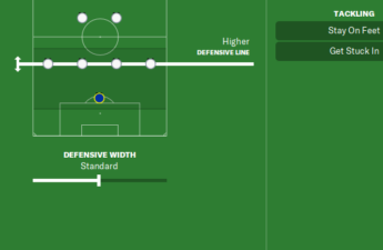 Defensive lines in football manager